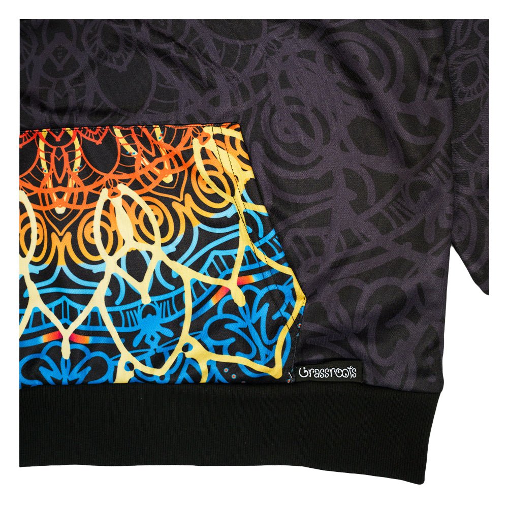 G Sprout Mandala Black Tall Pullover Hoodie - Shop Avnu