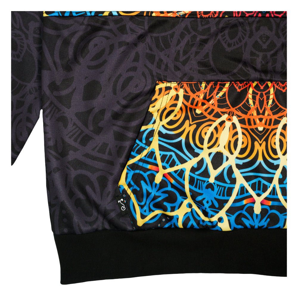 G Sprout Mandala Black Tall Pullover Hoodie - Shop Avnu
