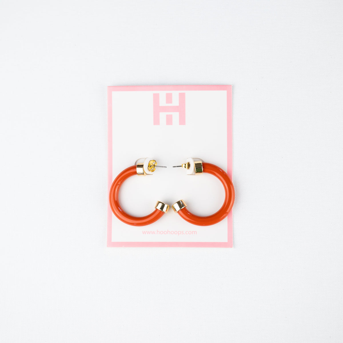 Burnt Orange Mini Hoop Earrings