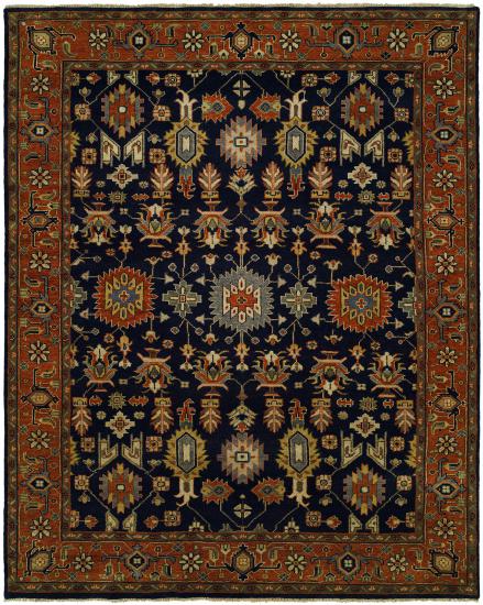 Indo-Heriz(6x9) navy/rust