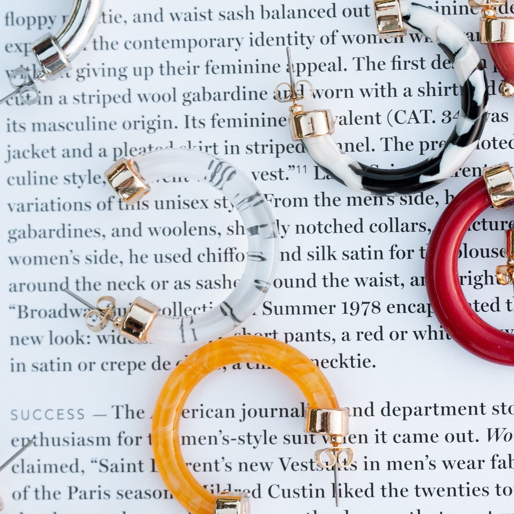 Clear Mini Hoop Earrings - Shop Avnu