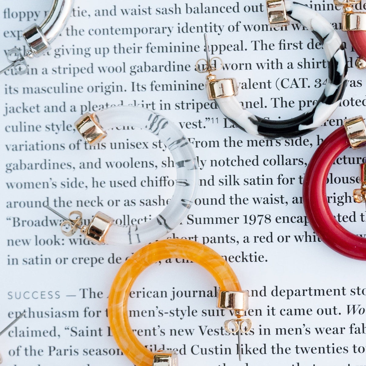 Clear Mini Hoop Earrings - Shop Avnu
