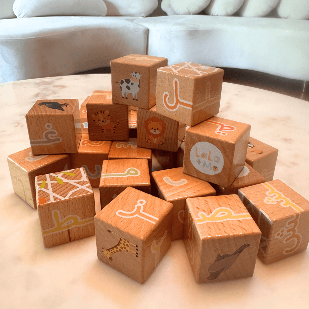 My First ARABIC ALPHABET Blocks with Dry Erase Activity Cards - Shop Avnu