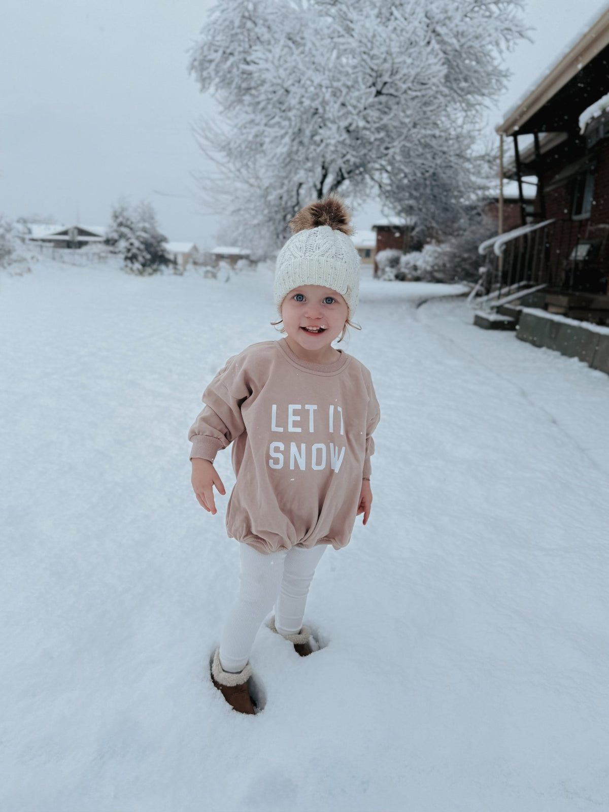 Let It Snow Sweatshirt Romper - more colors - Shop Avnu