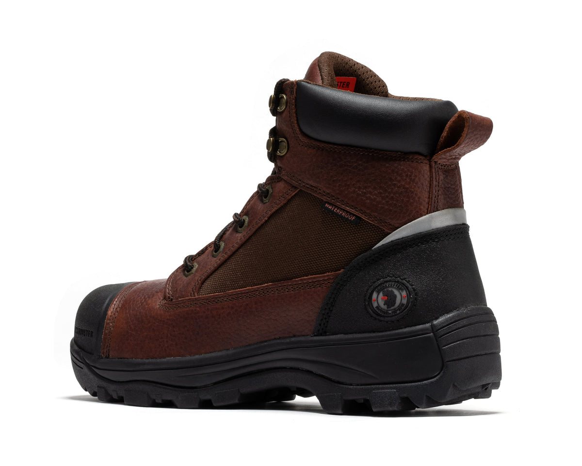 ROCKROOSTER Daviston 6 inch Brown Composite Toe Waterproof Work Boots AT872