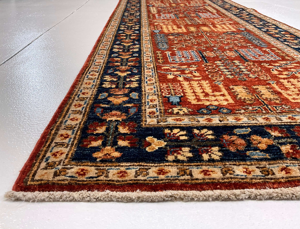 Espalier (2'08"x13' Runner) rust/navy