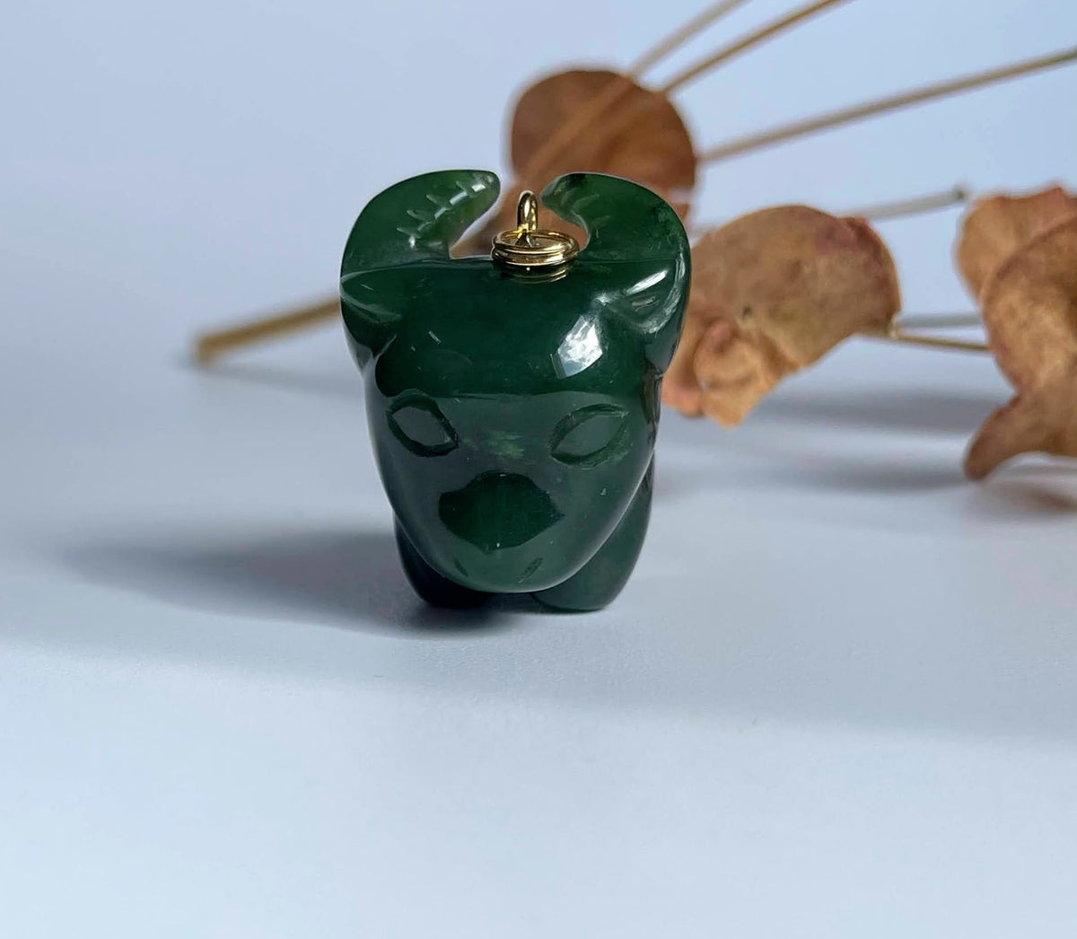 Jade Ox Cartoon Charm, 1" - Shop Avnu