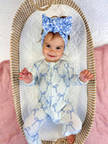 Blue Belle Ribbed Bamboo Zippy Pajamas - Shop Avnu