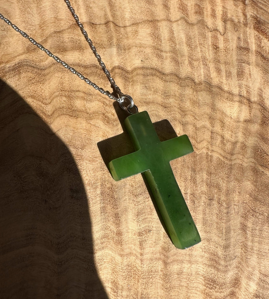 Jade Cross Pendant, 40mm* - Shop Avnu