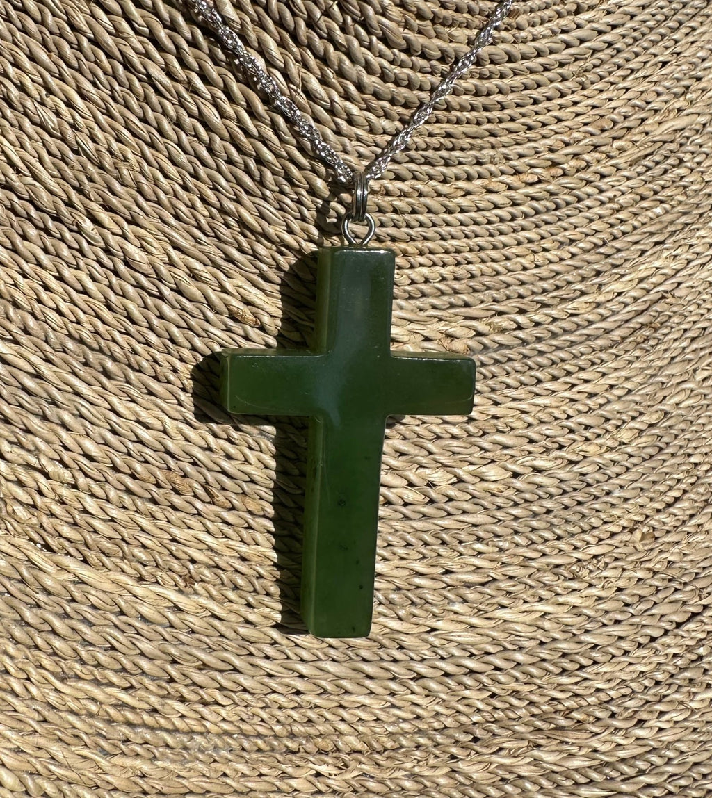 Jade Cross Pendant, 40mm* - Shop Avnu