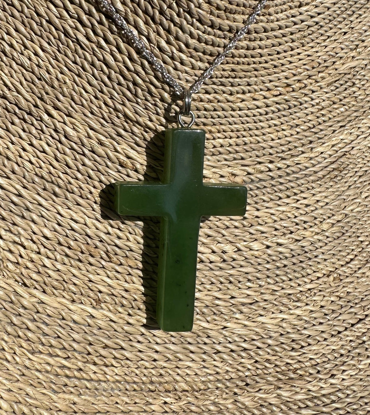 Jade Cross Pendant, 40mm* - Shop Avnu