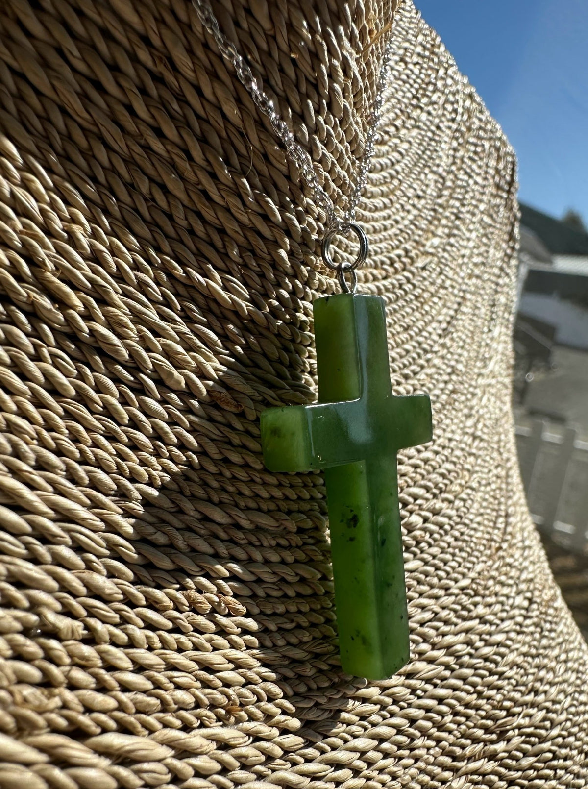 Jade Cross Pendant, 40mm* - Shop Avnu