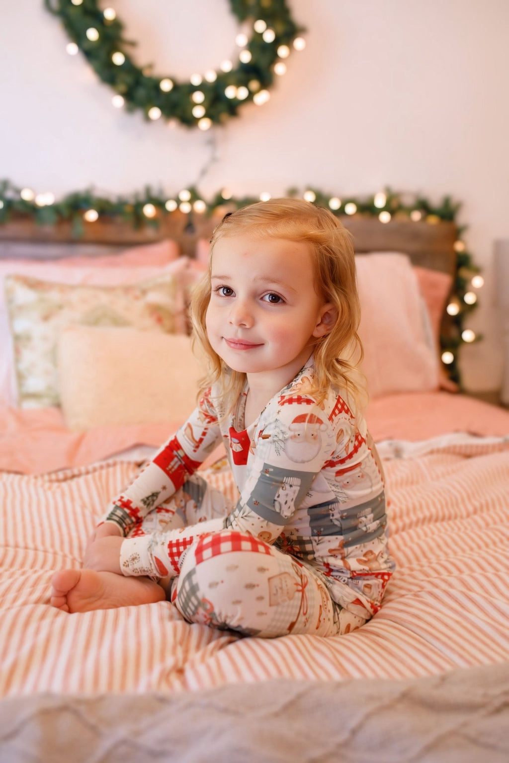 Christmas Patchwork Bamboo Christmas Pajamas - 2pc Set - Shop Avnu