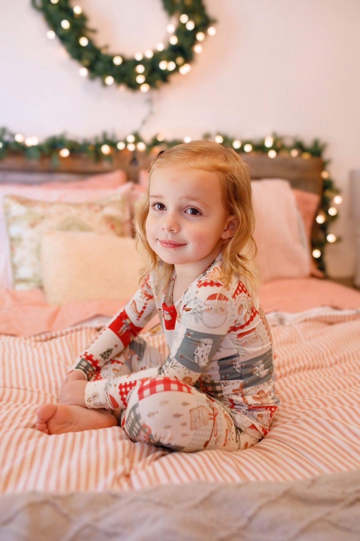Christmas Patchwork Bamboo Christmas Pajamas - 2pc Set - Shop Avnu
