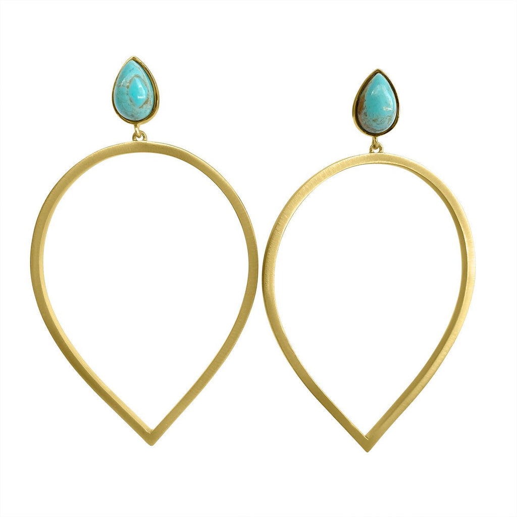Daybreak Statement Earrings - Turquoise - Shop Avnu
