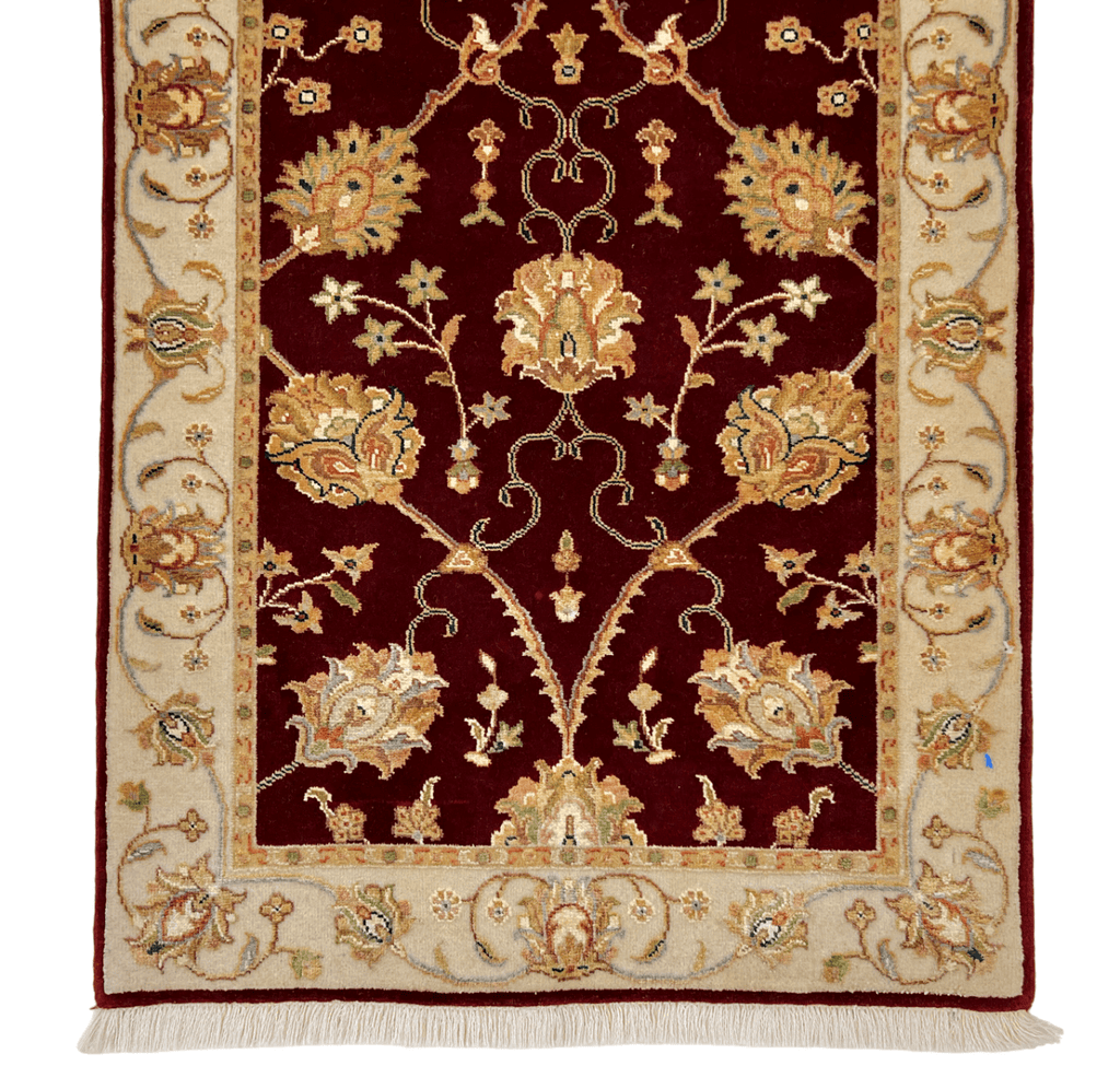 Wool w. silk Kumkapi red/ivo 2x3