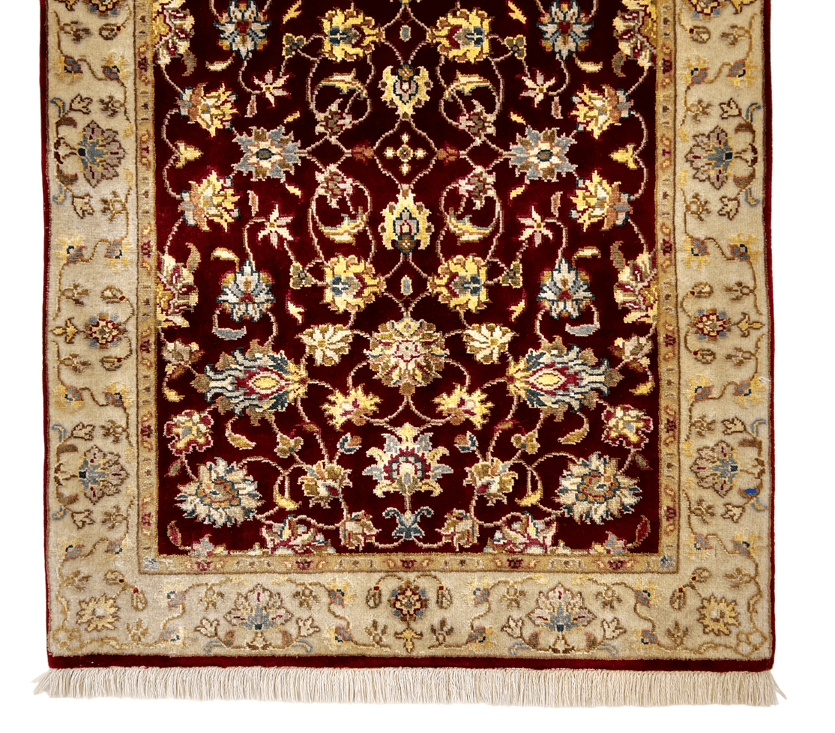 Wool w. silk Kumkapi red/gld 2x3