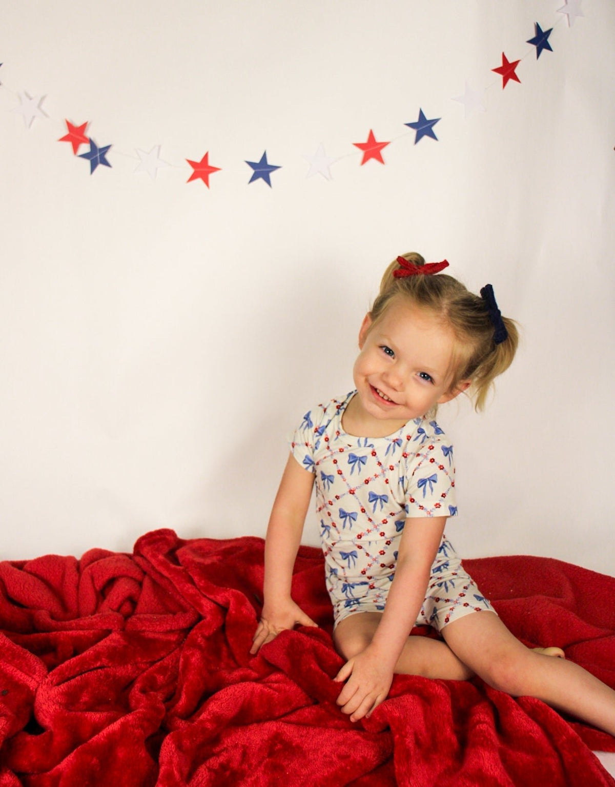 Red White & Bows 2pc Bamboo Pajamas - Shop Avnu