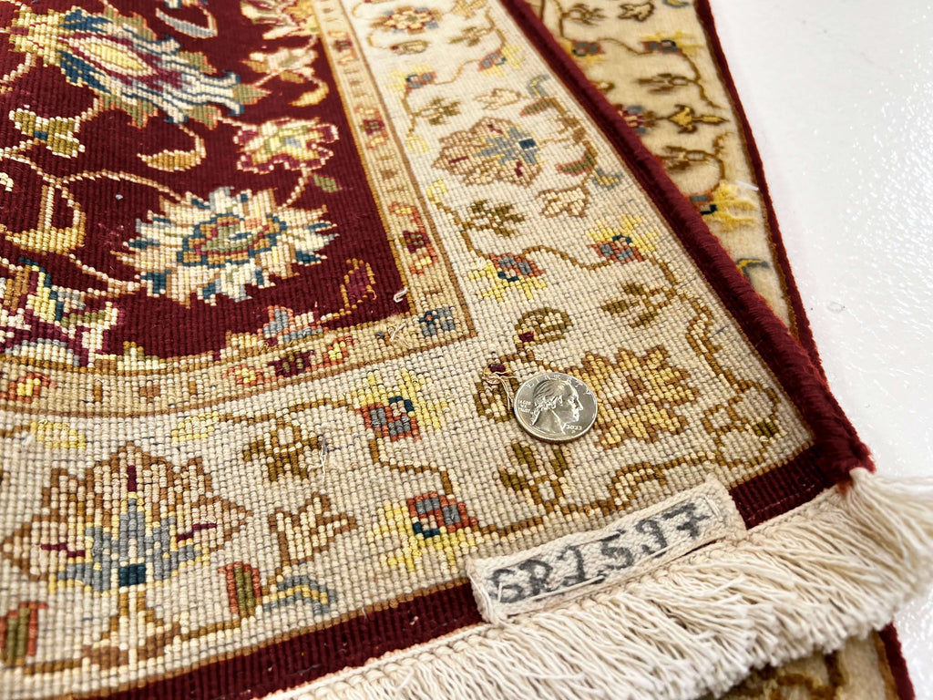 Wool w. silk Kumkapi red/gld 2x3