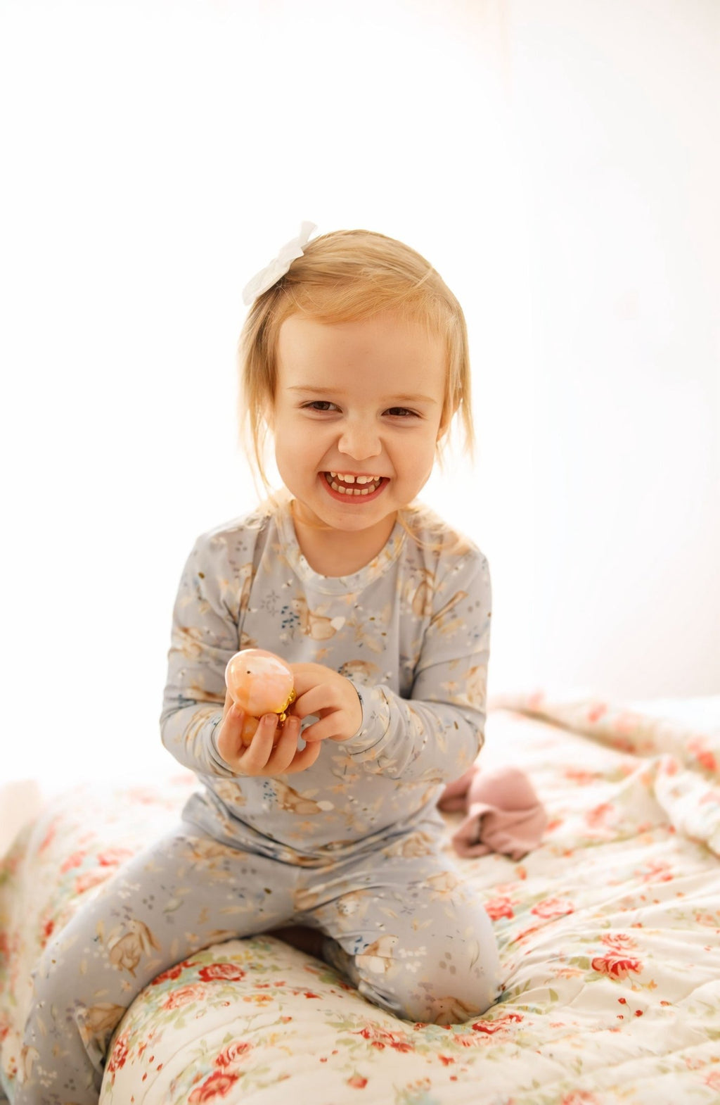 Bunny Blossoms 2pc Bamboo Pajamas - Shop Avnu