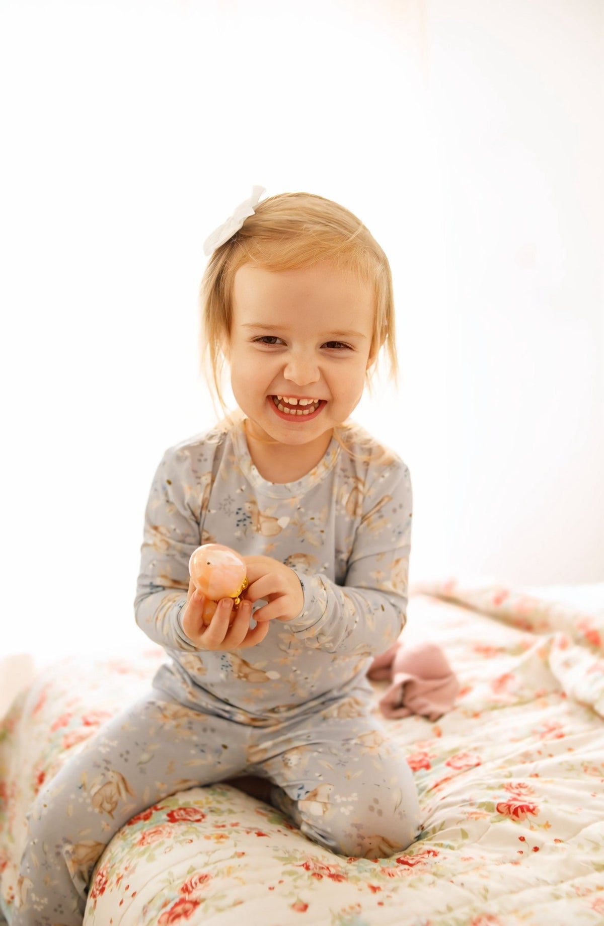 Bunny Blossoms 2pc Bamboo Pajamas - Shop Avnu
