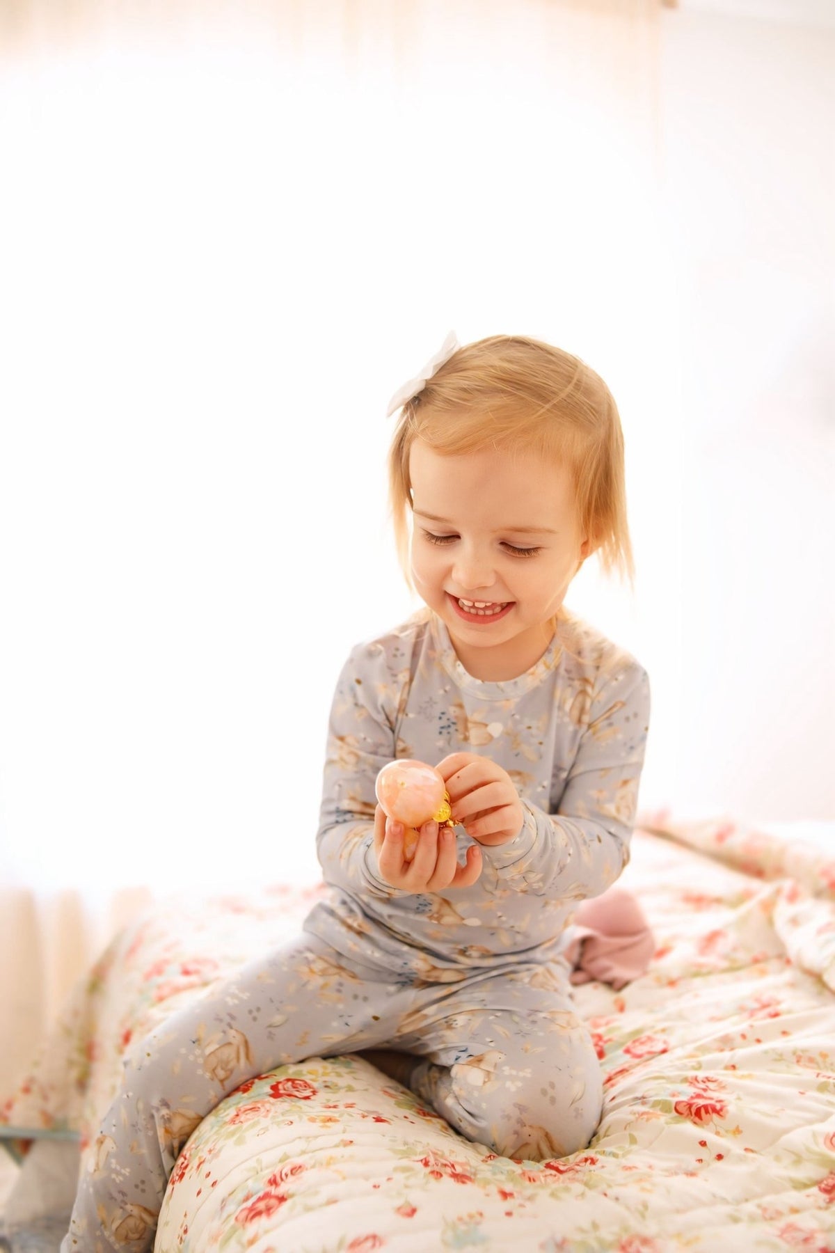 Bunny Blossoms 2pc Bamboo Pajamas - Shop Avnu