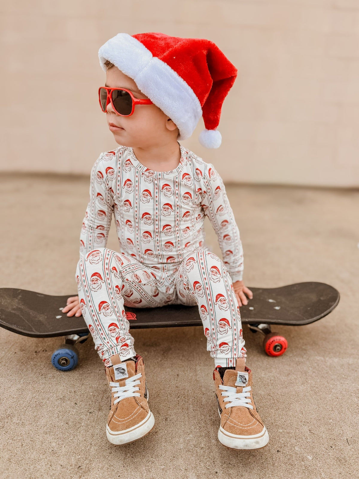 Vintage Santa Bamboo Christmas Pajamas - 2pc Set - Shop Avnu