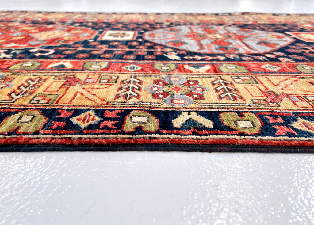 Heriz (3'x10' Runner) navy/gold/red