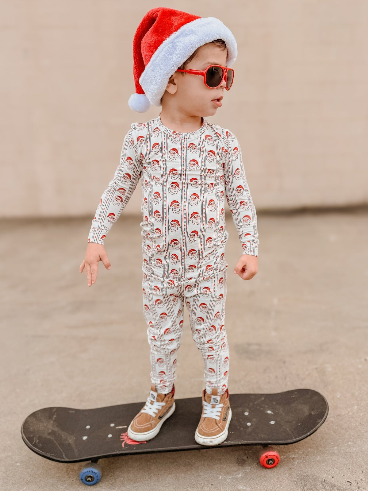Vintage Santa Bamboo Christmas Pajamas - 2pc Set - Shop Avnu
