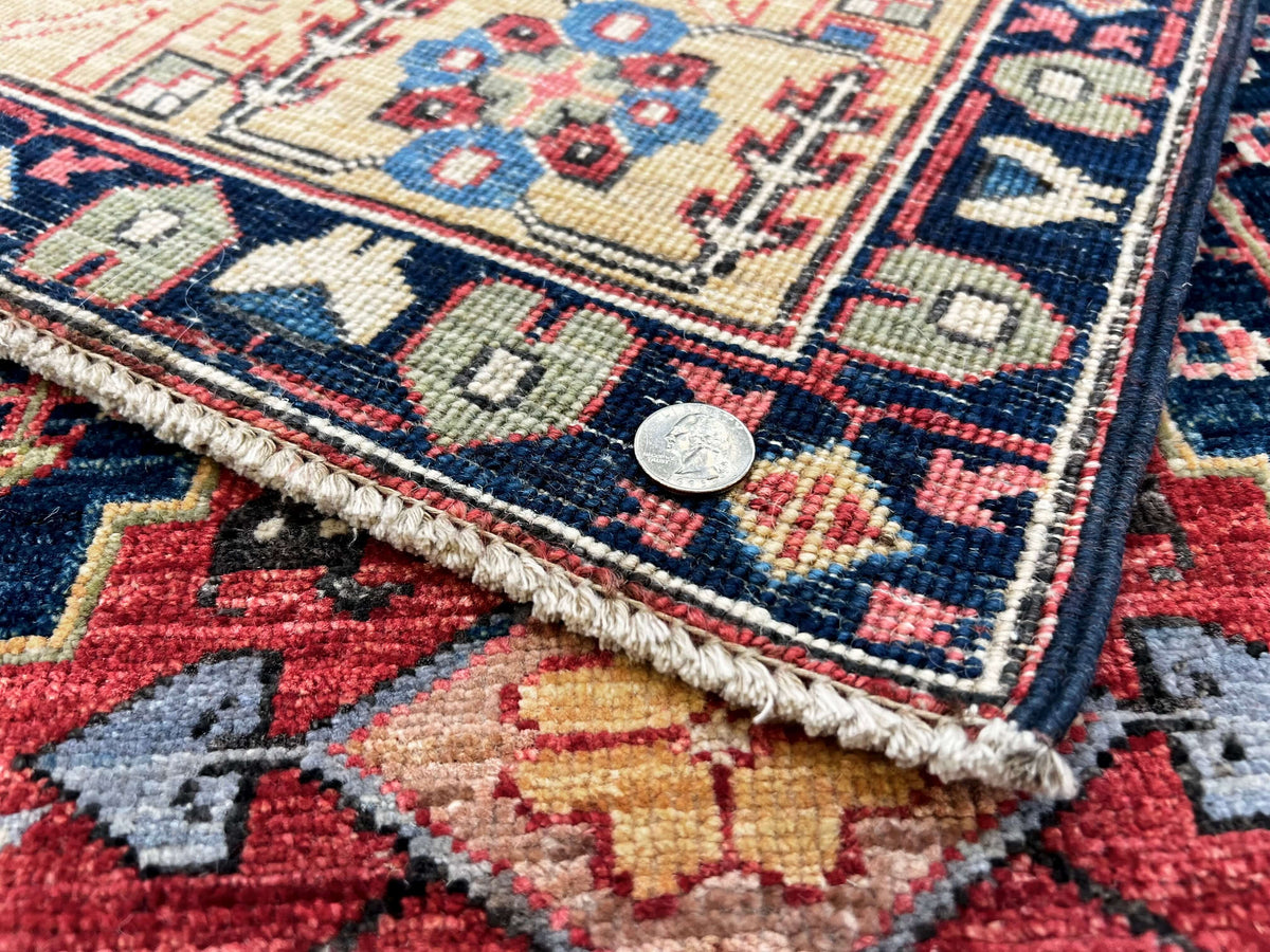Heriz (3'x10' Runner) navy/gold/red
