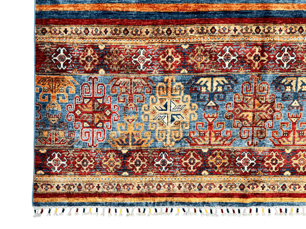 Khorjin (6'01"x8'07") blue/mulitcolor