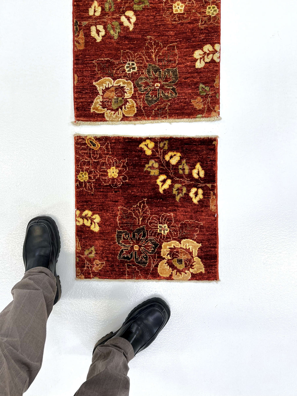 Vegetable-Dye with Silk Accents (18" square) rust