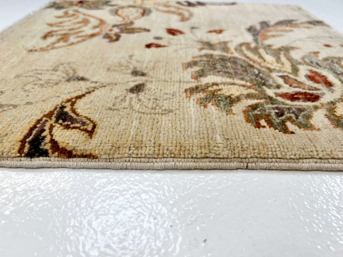 Vegetable-Dye with Silk Accents (18" square) ivory