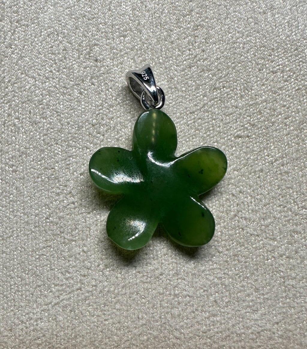 Jade Flower Pendant, Forget Me Knot - Shop Avnu