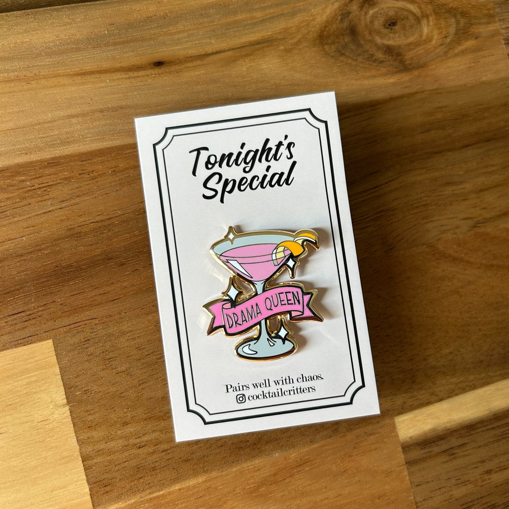 Cosmopolitan (Drama Queen) Cocktail Pin
