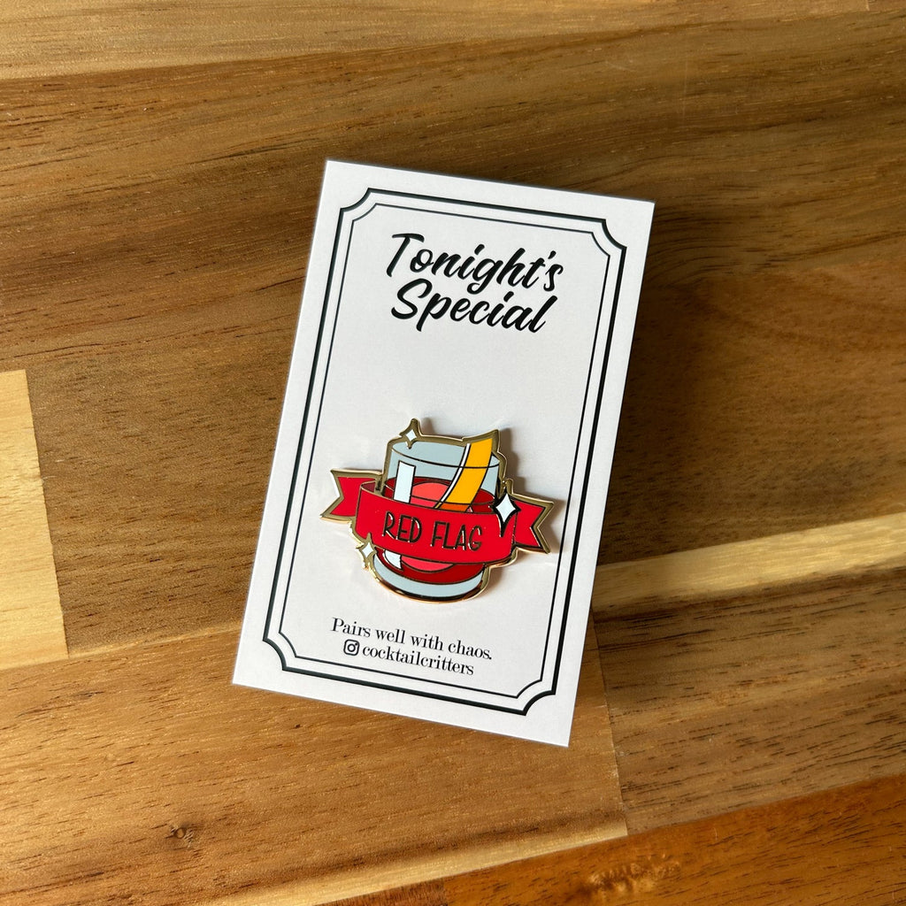 Negroni (Red Flag) Cocktail Pin - Shop Avnu