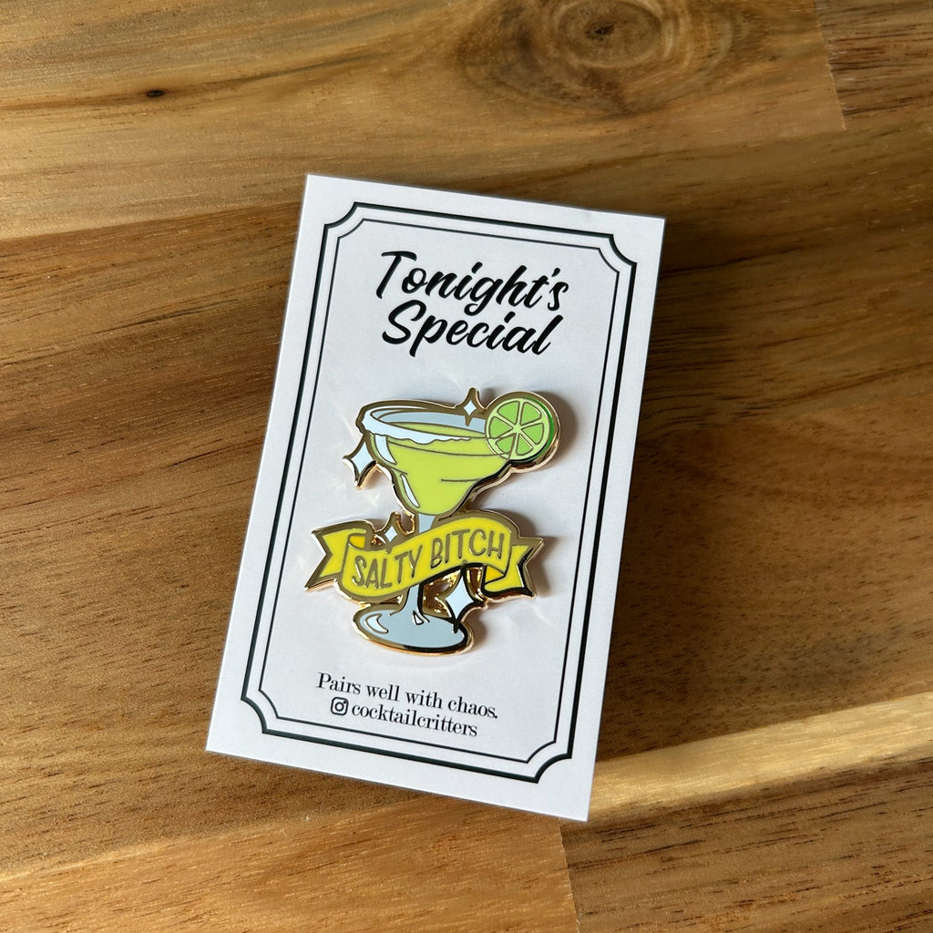 Margarita (Salty Bitch) Cocktail Pin - Shop Avnu