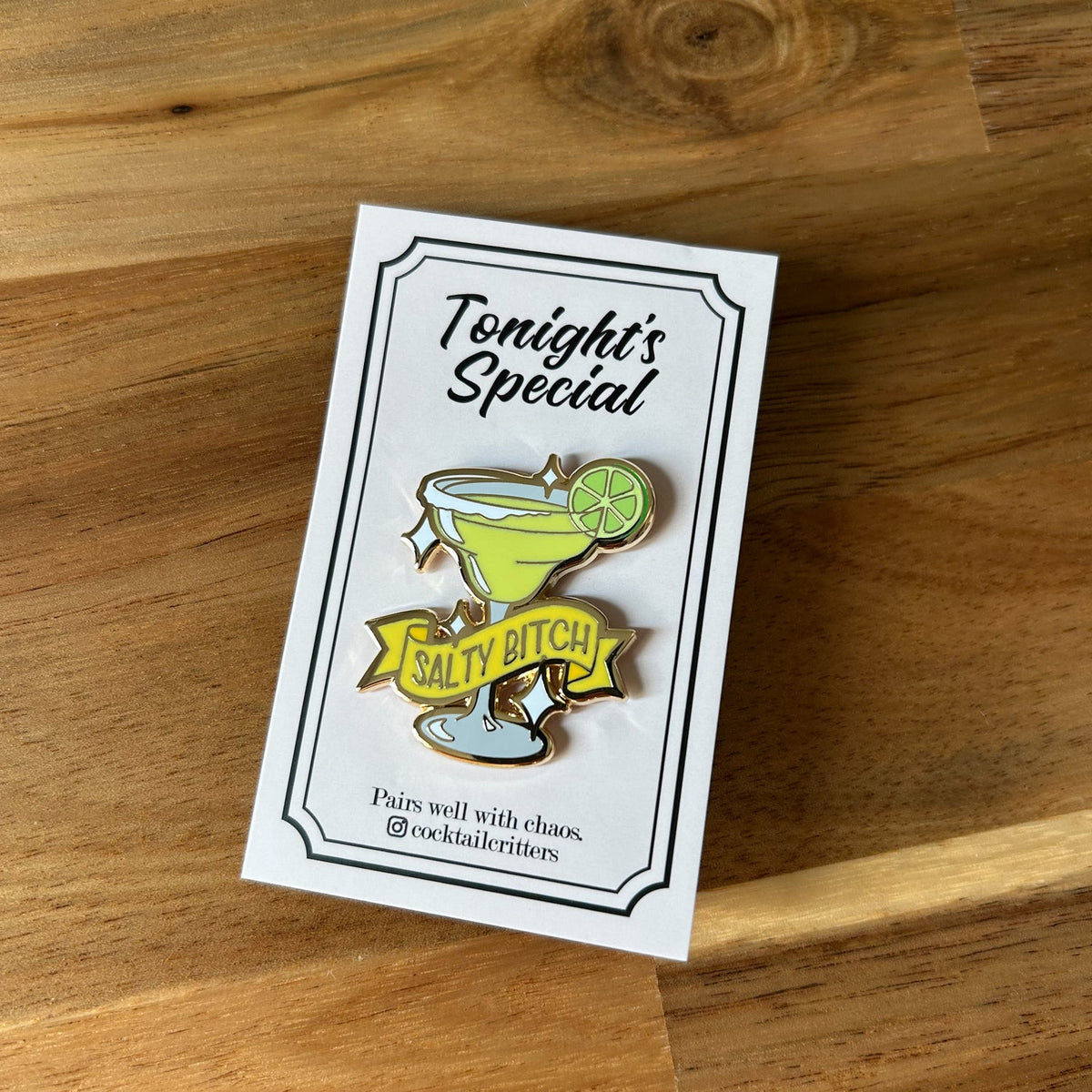Margarita (Salty Bitch) Cocktail Pin - Shop Avnu