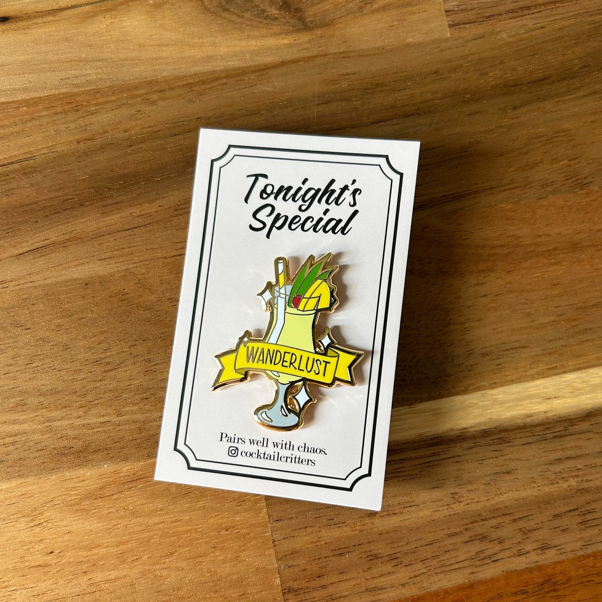 Pina Colada (Wanderlust) Cocktail Pin - Shop Avnu