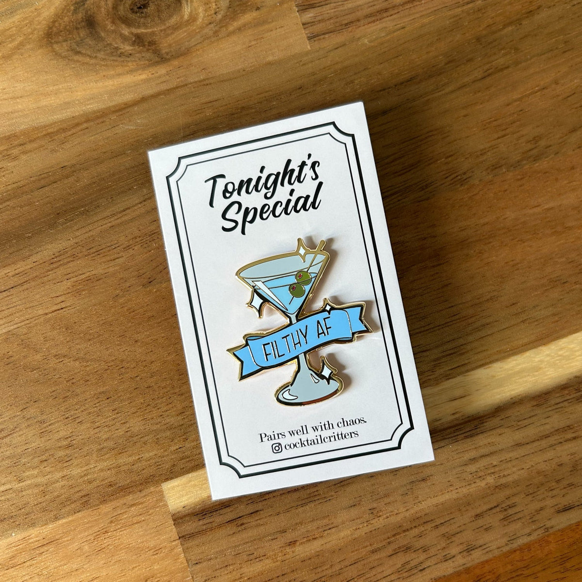 Dirty Martini (Filthy AF) Cocktail Pin - Shop Avnu