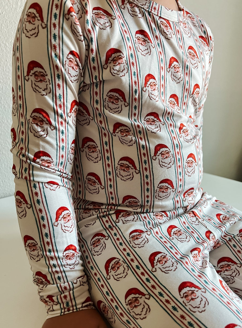 Vintage Santa Bamboo Christmas Pajamas - 2pc Set - Shop Avnu