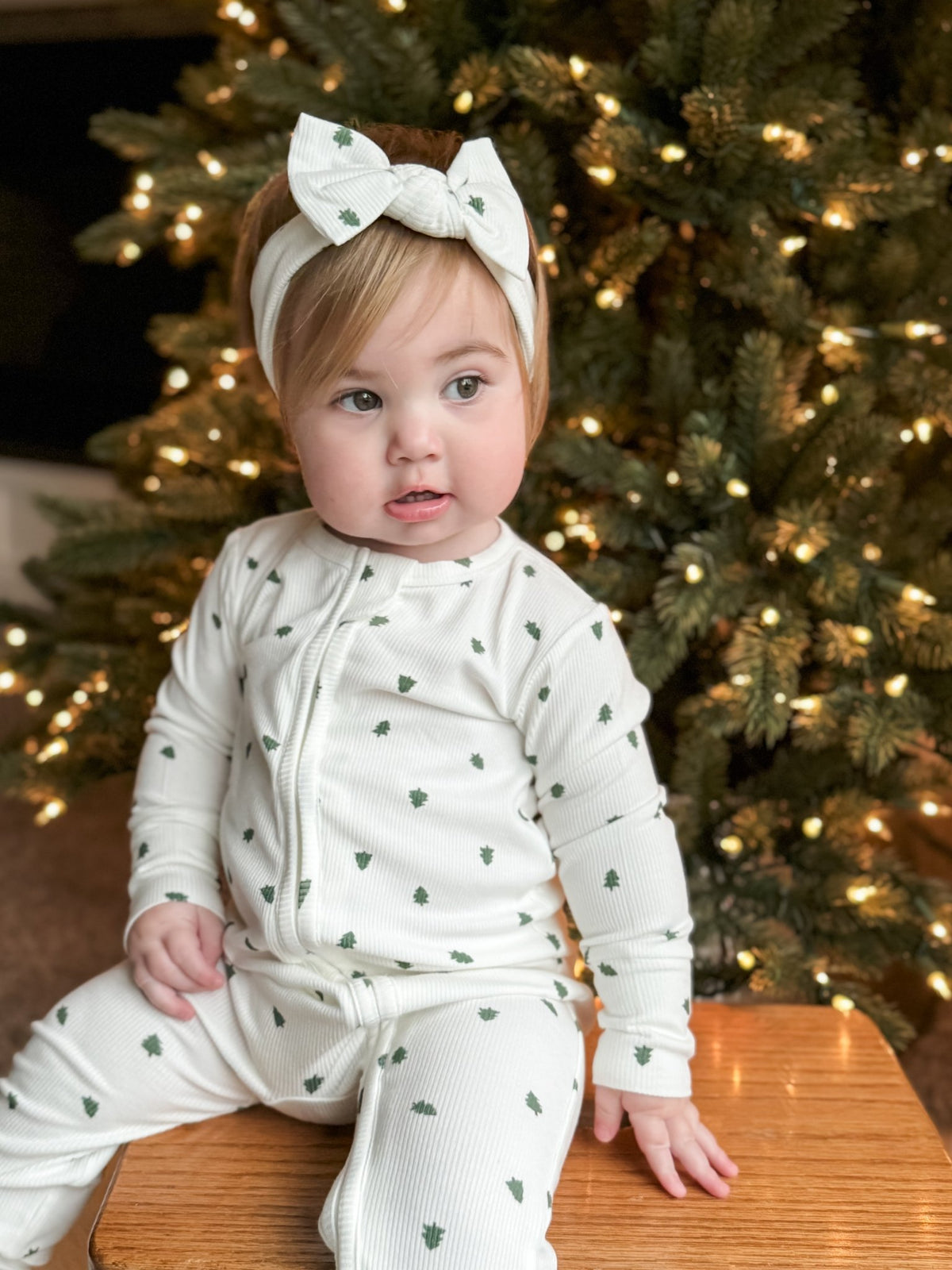 Tiny Trees Ribbed Bamboo Zippy Pajamas - Shop Avnu