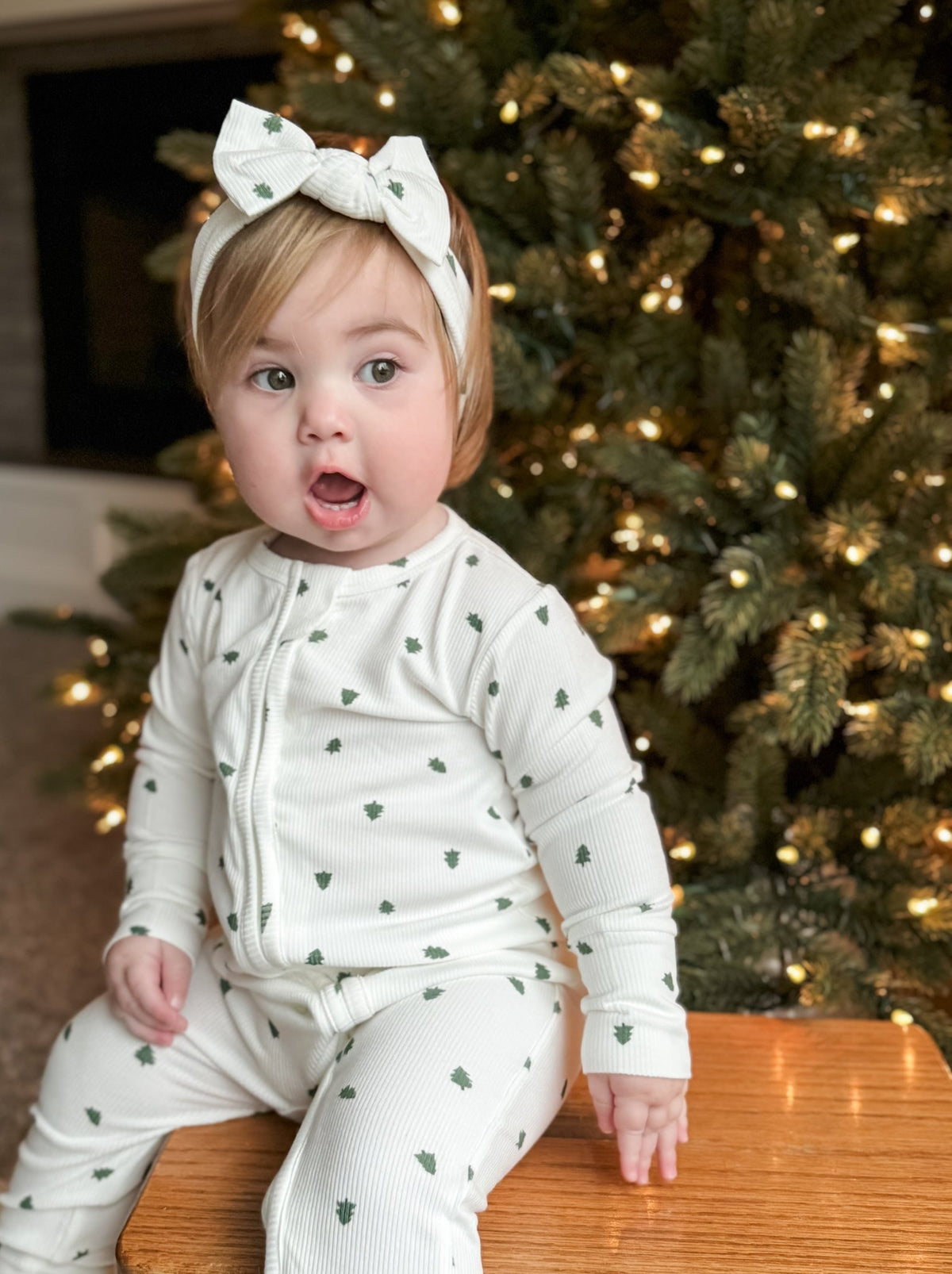 Tiny Trees Ribbed Bamboo Zippy Pajamas - Shop Avnu