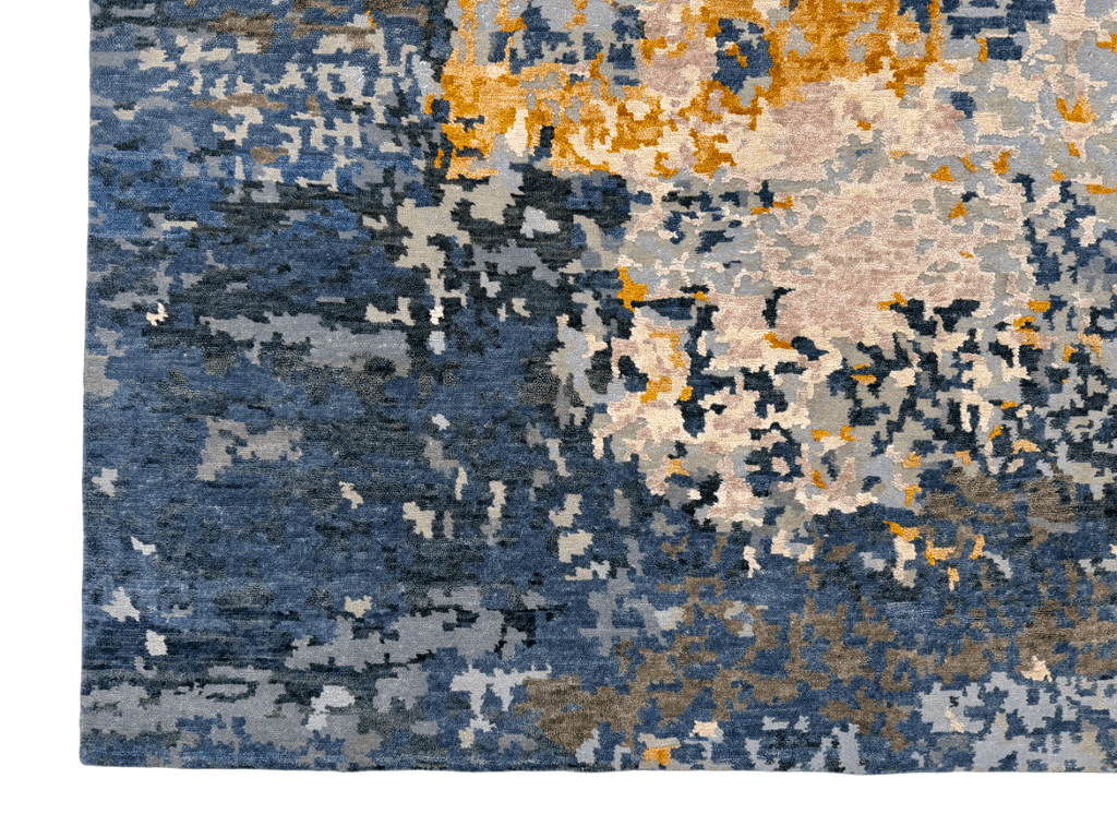 Contemporary Abstract (6x9) blue/gold