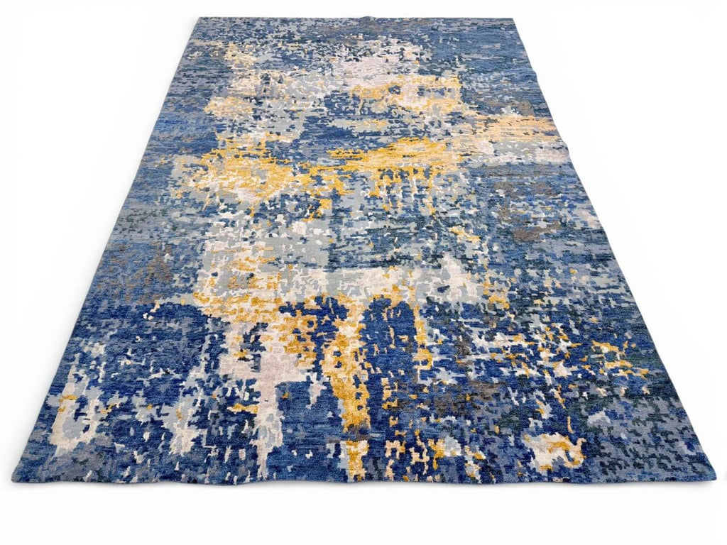 Contemporary Abstract (6x9) blue/gold