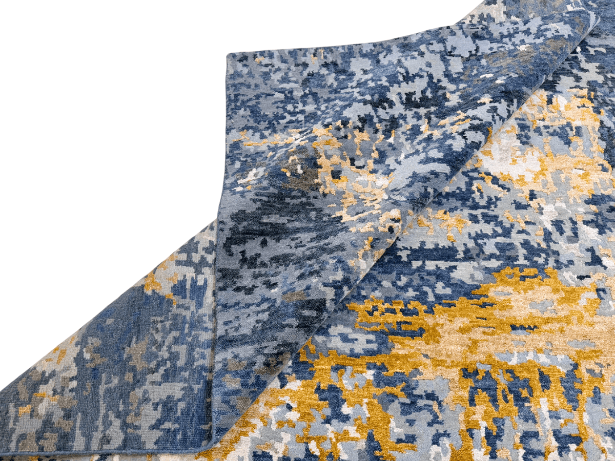 Contemporary Abstract (6x9) blue/gold
