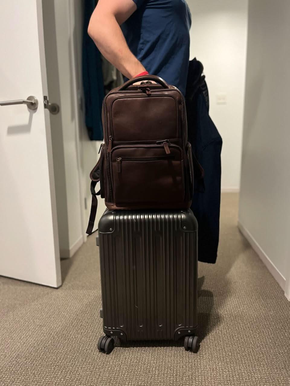 Cambridge Full Grain Mens Leather Backpack