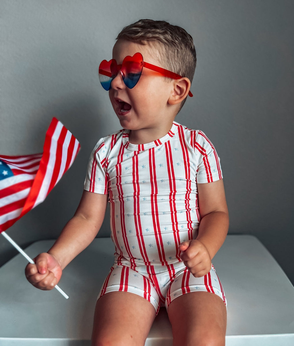 Stars & Stripes 2pc Bamboo Pajamas - Shop Avnu