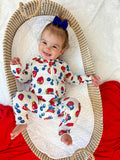 Berry Sweet Bamboo Zippy Romper - Shop Avnu