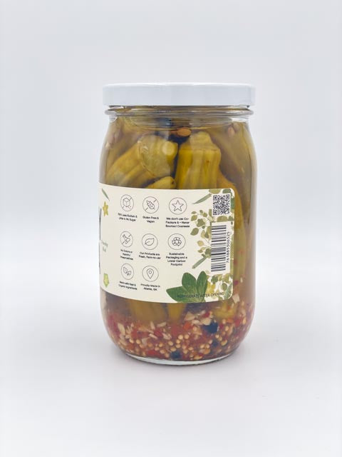 Spicy Crunchy Okra Pickles - Southern Flavor in a Jar